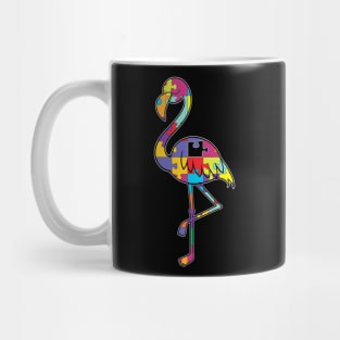 Autism Awareness Month Flamingo Puzzle Piece Mug